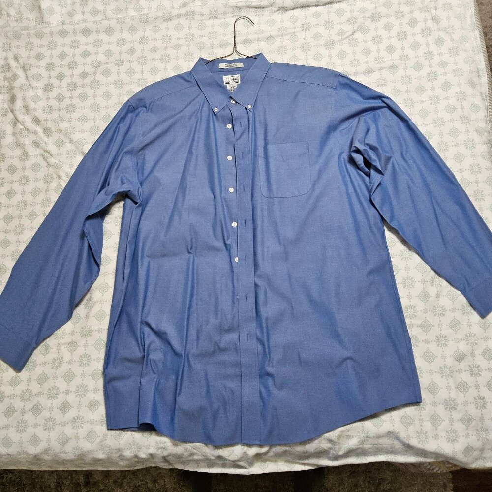 L.L. Bean Men's Wrinkle-Free Pinpoint Oxford Traditional Fit size 18-36